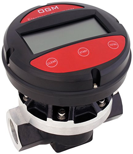 BLUREA Durchflussmesser digitales Zählwerk 2x1 IG, misst bis zu 120 Liter pro Minute an Durchfluss, Hebelschutz, Arbeitsdruck 3,5 bar