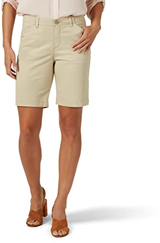 Lee Legendary 9 Chino Bermudas para Mujer, Safari, 16