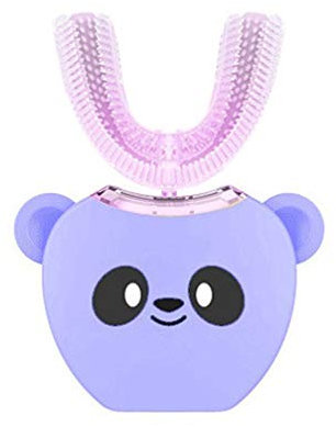 Cepillo de dientes eléctrico infantil, totalmente automático 360 ° cepillo de dientes blanqueador de luz fría de ultrasonidos, limpiador de boca de frecuencia variable para 8-16 años niños ,Purple