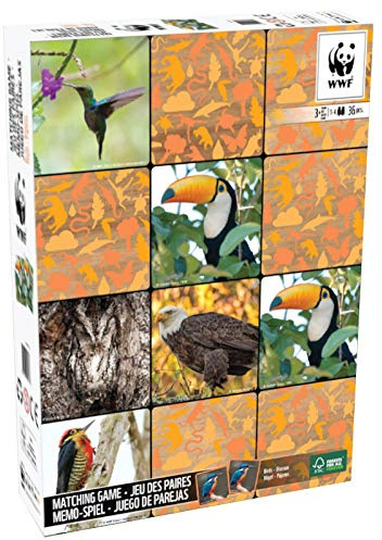 WWF Memo-Spiel Vögel 36 Teile Pinguine Eulen Falken Tiere Tierschutz