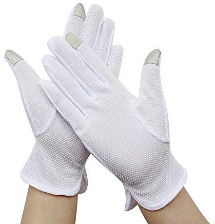 2 Paar weiße Baumwollhandschuhe für Erwachsene, für Münzen, Schmuck, Silber