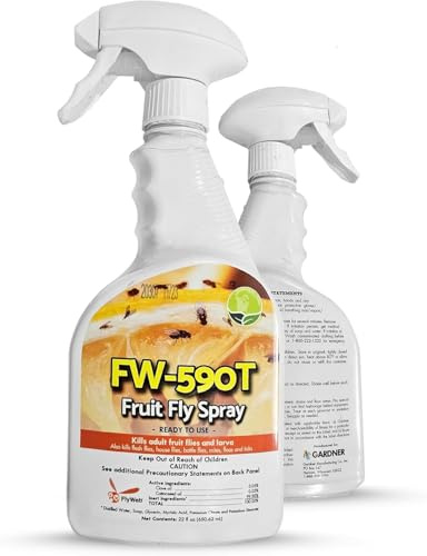 Gardner - Fruit Fly Spray for Gnats, Bugs, Fleas, Ticks, Mites, Wasps - Pet Friendly All Natural Bug Spray for Home - Gnat Killer for Indoor Plants - Stain Free Flying Insect Spray