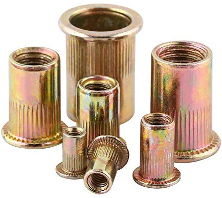 100pcs / Set M3 M4 M5 M6 M8 M10 M12 Rivet Nuts Outils Acier inoxydable Rivnuts Nuts Nuts Nuts Insert Rivet Multi tailles Ferramamas DUO ER (Size : 100pcs M8)