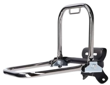 2EXTREME Gepäckträger Set hinten Chrom kurzer Stützbügel + Schutzblechhalter kompatibel für Simson S 51
