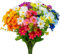 7 Bouquets Fleurs Artificielles de Marguerite, Fleurs Artificielles Extérieur sont Belles et Naturelles, Fleur Artificielle pour Intérieurs et Extérieurs, Jardin, Porche, Patio, Fenêtre.