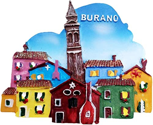 Burano Venedig Italien Burano Venedig Kühlschrankmagnet Kühlschrankmagnet Dekoration Magnet Aufkleber Souvenir Harz Basteln