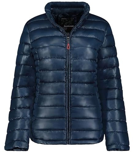 Geographical Norway Annecy Basic Lady - Winterjacke Damen Warme Steppung Mann Herbst Winter - Warme Manteljacke leicht Kapuze - Daunenjacke Windstopper Langarm Polsterung - Frauen (Marineblau M)