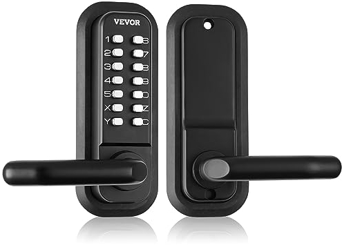 VEVOR Schlüsselloses Türschloss mit Mechanischem Codeschloss, 40/50 mm Riegel, Passwortschloss, 35–65 mm Türstärke Kombination Code Türschloss Geeignet für Garage, Hotel, Büro, Studio usw.