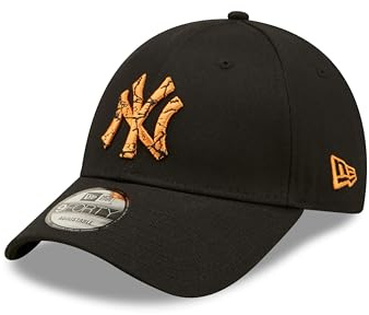 New Era NY Berretto 9Forty Regolabile New York Yankees Logo MLB Baseball Cappellino Nero