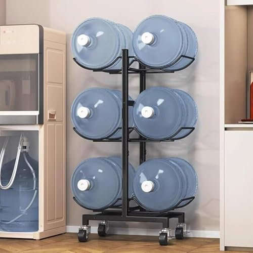 Mixtric Soporte para Jarra De Agua, Soporte para Dispensador De Agua, Soporte para Botella De Agua De 5 Galones, Soporte para Jarra De Agua Extraíble, para El Hogar,Negro