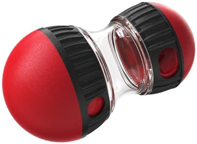 Interaktives Hundespielzeug, Futterball für Hunde, Langsamfütterer für Hunde, Verbessert die Verdauung, Lustiges Puzzle Spielzeug, Fördert die Intelligenz, Für kleine, mittelgroße und große Hunde (Rot