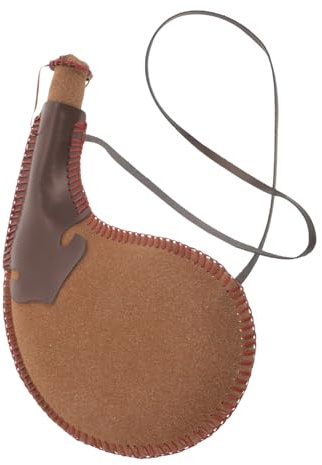 VALICLUD Vintage Leder Trinkflasche Bota Trinkbeutel 450ml Mit Robustem Material Und Schultergurt Für Camping Und Wanderungen