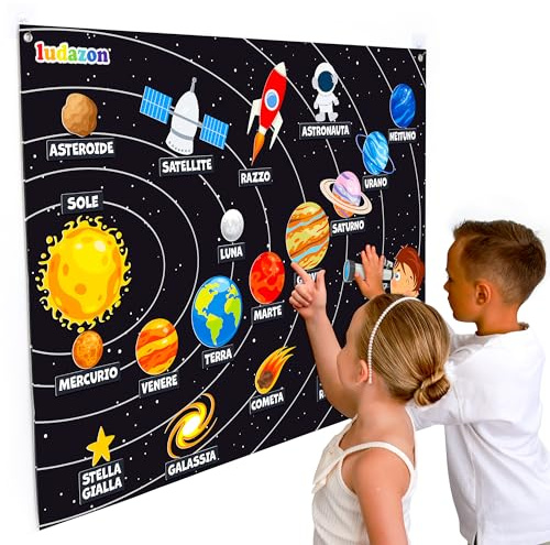 Puzzle Sistema Solare Montessori per Bambini, Impara i Pianeti in Modo Divertente, Gioco Educativo e Arredo per Cameretta, Scelto da Migliaia di Famiglie, Idea Regalo 3-8 Anni, Guarda il Video
