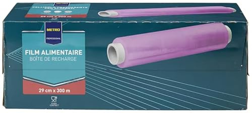 METRO Professional Film alimentaire, 29 cm x 300 m, 4 microns, Boîte de recharge