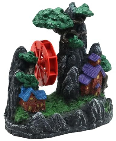 Stgfyxgs Rockery Windmill Aquarium Decoration Sculpture Art Craft Landscaping Micro Decor Aquarium Ornament for