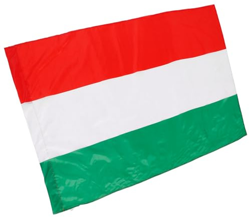 VALICLUD Grande Bandiera Nazionale Ungherese in Poliestere per Decorazioni Esterne e Interne, Bandiera Ungherese Riutilizzabile 90x150 Cm Leggera e Resistente per Feste e Inaugurazioni Casa