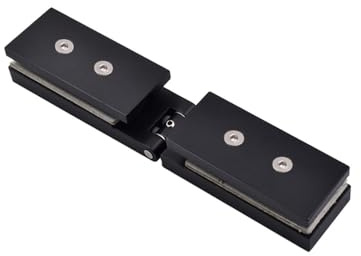 Charnière de porte de douche, charnière pivotante en acier inoxydable 304 pour portes de douche de 6 à 12 mm (angle d'ouverture maximal de 90 degrés, traction unidirectionnelle vers l'extérieur)