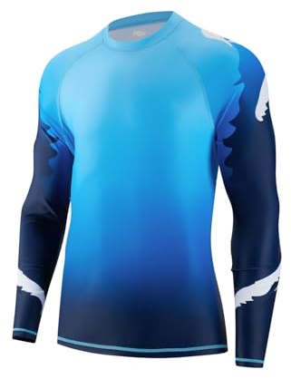 VAYAGER Herren Schwimmshirts UPF 50+ Rashguard Langarm Schnelltrocknendes T-Shirt Locker sitzendes Wasser Angeln UV-Schutzshirts