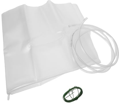 NUOBESTY Kit de protection contre les fuites de toit robuste 50 x 60 cm - Entonnoir de collecte d'eau de pluie étanche avec tuyau et fil de 2 m - Plateau inverseur de fuite de plafond pour drainage de