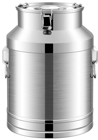 bidon a lait ancien,seau en inox avec couvercle De Transport De Lait De Ferme Bidon De Baratte,capacity-58Liters