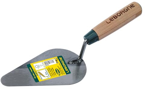 Truelle Reims Batipro® 16 cm – Lame acier trempé, manche bois FSC® 100%, soie traversante, culot métal – LEBORGNE