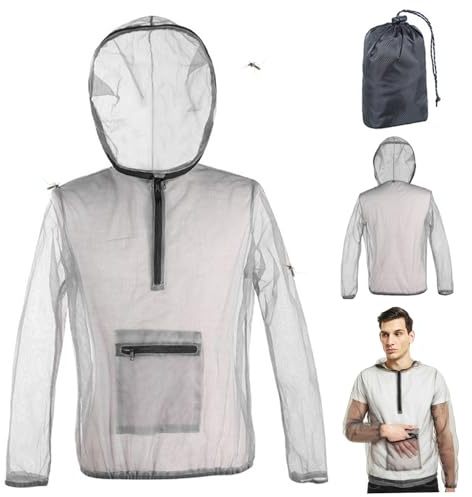 DAGLLGEW Bee Jacket Sting Proof Beekeeping Jacket Ventilated Mesh Net Bee Suit Half Zipper Beekeeper Suit with Pockect and Elastic Cuffs for Men & Women XL | Bee Jacket Sting Proof Beekeeping Jacket Ventilated Mesh Net Bee Suit Half Zipper Beekeeper Suit with Pockect and Elastic Cu