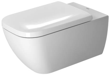 Duravit Wand-WC, Tiefspüler Happy D.2 36,5x62cm, 4,5 l, riml., we WonderGliss