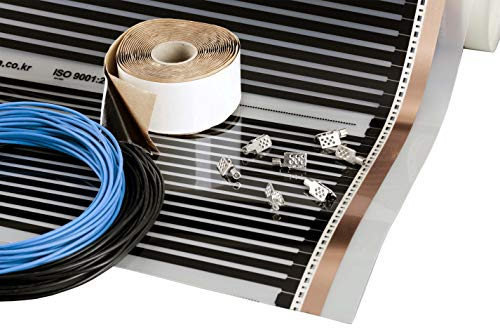 14m2 Underfloor Heating Film KIT 220W/sqm, Film Width 50cm for Heating Floor, Under Laminate & Wood