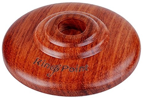 KingPoint massivt trä cello ändstift vila halkfri stoppare ankare skyddsplatta cellofanform Round- Rosewood