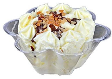 HugeStore Klar Kunststoff Eisbecher Dessertschalen Eisschalen Eisschale 100 Stück