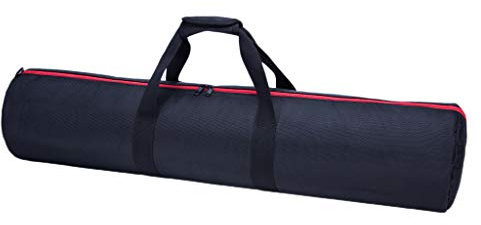 Almencla Gepolsterte Tasche Ständertasche Stativtasche Tragetasche aus Oxford-Gewebe für Lichtständer Stativ Studioschirm Monolicht, Wasserdicht - schwarz, 120 cm × 18 cm