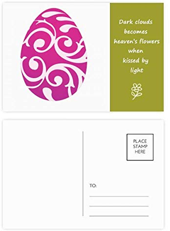 Ostern Religion Festival Poesie Postkarten-Set, Violett, 20 Stück