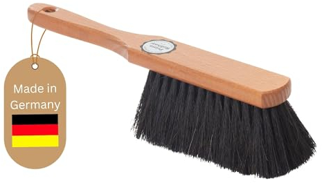Novaliv Handfeger ROSSHAAR Mischung Besen weiche Borsten - Schrankbesen Gemischtes Rosshaar Handfeger Auto Besenbürste - Idealer Schneebesen Auto Rosshaarbesen Mix Naturborsten Hand Brush Handkehrer