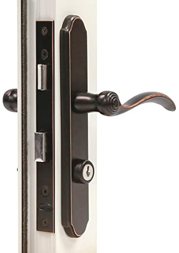 Larson Certified Storm Door Revere Mortise Aged Bronze Handle Set, Storm Door Handle Replacement with Keyed Deadbolt