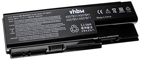 vhbw 1x Akku kompatibel mit Gateway MD7321u, MD7327, MD7327u, MD2614u, MD7309, MD7309u, MD7311u Notebook (5200 mAh, 11,1 V, Li-Ion)