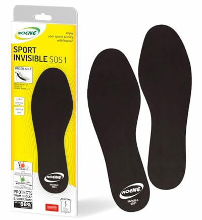 Noene SOS1 Solette invisibili Solette antiurto per scarpe sportive perfette per lo sport e per la vita di tutti i giorni ideali per uomini e donne h: 1 mm - 36/42