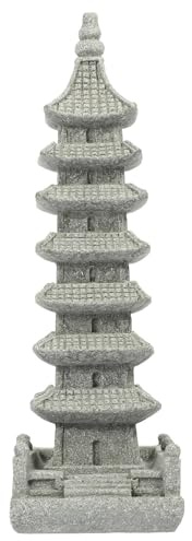 Yardwe 1pc Simulated Zen Crafts Bonsai Stone Model for Garden Decor Lifelike Seven Wenchang Pagoda for Meditation and Miniature Landscaping