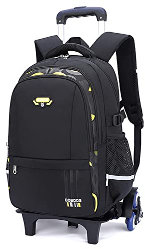 LANSHIYA Boys Rolling Backpack Elementary Middle School Students Bookbag with Wheel Teens Trolley Removable Schoolbag