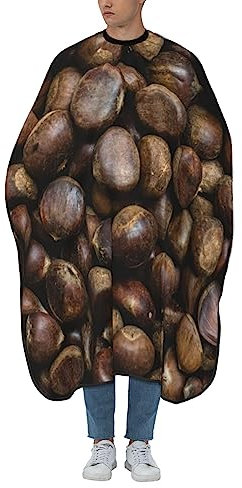 BONDIJ Capo di taglio dei capelli del dado, mantello regolabile impermeabile da parrucchiere, grembiule da taglio dei capelli del salone, bianco, Taglia unica