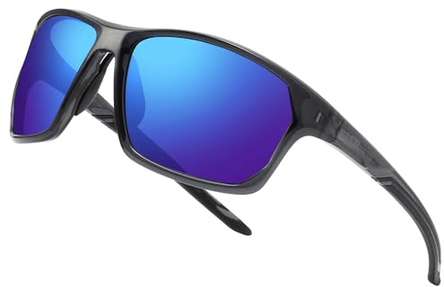 ULTR Sonnenbrille für Herren und Damen – Sport Sonnenbrille für Herren Polarisiert mit UV 400 Schutz – Leichte Sportbrille mit verspiegelten Gläsern und Anti-Slip-Pads