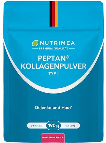 Laboratoires Nutrimea | Kollagen Pulver | Typ I patentiertes PEPTAN® | Premium Collagen | 6000 mg Kollagenpeptide | Reich an Vitamin C | Glutenfrei | Laktosefrei | Premium Qualität