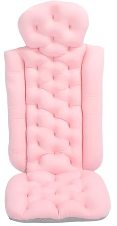 Marhynchus Ganzkörper-Badekissen, Rutschfester Saugnapf, Bequemes Badewannenkissen Zur Unterstützung von Kopf, Hals und Schultern (PINK)