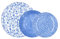 Bidasoa Aquilea Vajilla Porcelana 18 Piezas 6 Personas Azul