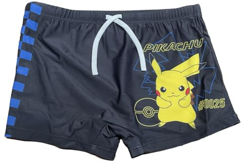 Fashion UK Pokemon - Bañador tipo boxer de pika, Negro , 110 cm