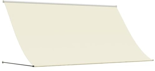 vidaXL Markise, Fallarmmarkise Einziehbar, Sonnenschutz für Terrasse Balkon Garten, Fenstermarkise Balkonmarkise, Creme 300x150cm Stoff Stahl