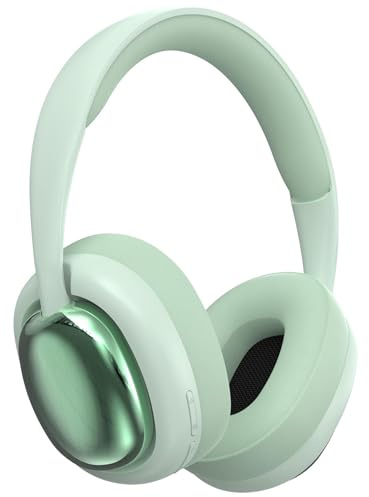ND NEXT DESTINATION Cuffie Bluetooth senza fili, suono stereo, bassi potenti e lunga durata della batteria, cuffie wireless Bluetooth con fascia leggera, apparecchi acustici, verde