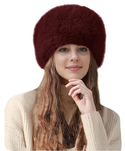 Lina & Lily Mütze Damen Winter aus Kunstfell mit Innenfutter