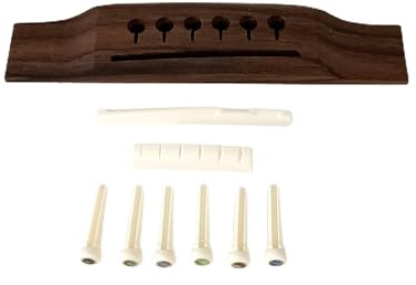Holzsättel durch Gitarrensteg, 6 Saiten, Folk-Gitarre, Steg, Knochen, Gitarrensättel, Nut, Schlitzbrücke, Pins, Gitarrenteil
