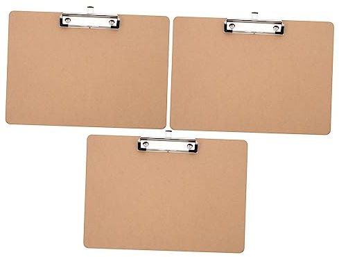 Tofficu 3pièces Planchette à Pince Portable Pour Écrire Support Document Organisateur Pour Bureau École Et Usage Professionnel Horizontal