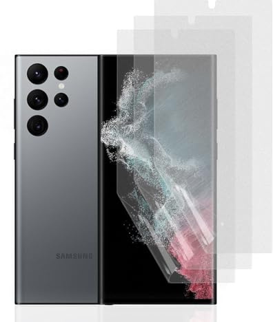 Hhfcryst Hydrogel Matt Displayschutzfolie für Samsung Galaxy S22 Ultra 5G, 3 Stück Anti-Kratzer Entspiegelte TPU Schutzfolie, Anti-Fingerabdruck Hochempfindliche Hydrogel Folie